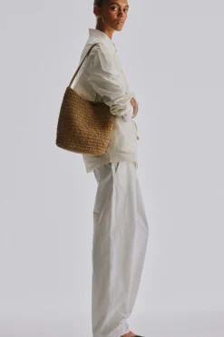 Alma Shoulder Raffia Bag